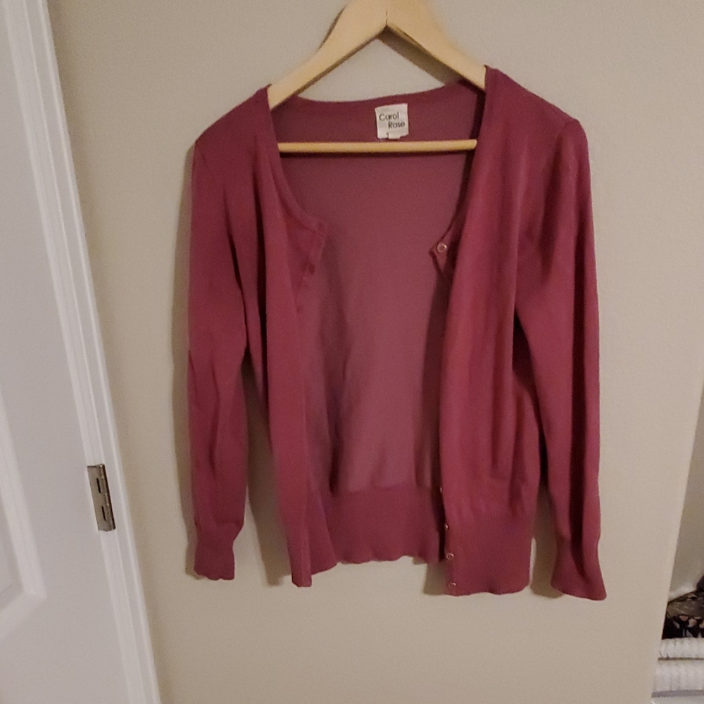 Pink button up cardigan